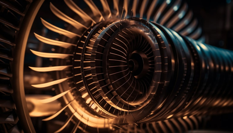 Spinning propeller heats steel for modern oven manufacturing generated by artificial intelligence